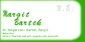 margit bartek business card